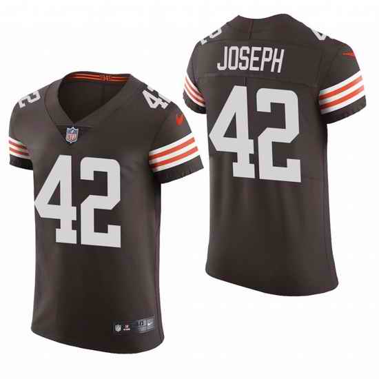 Cleveland Browns 42 Karl Joseph Nike Men Brwon Team Color Men Stitched NFL 2020 Vapor Untouchable Elite Jersey